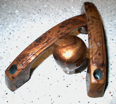 Gold bural wood shift knobs and door pulls 2.JPG