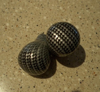 Silver carbon fiber shift knobs.JPG